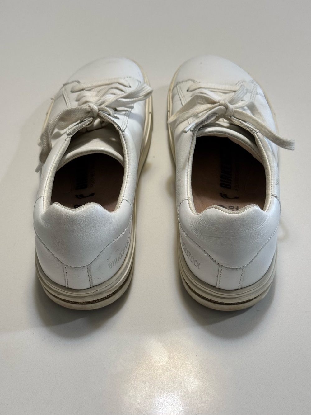 Birkenstock Bend Low Women's Size 39 US 8 Sneakers Leather White Comfort Shoes - Picture 3 of 10